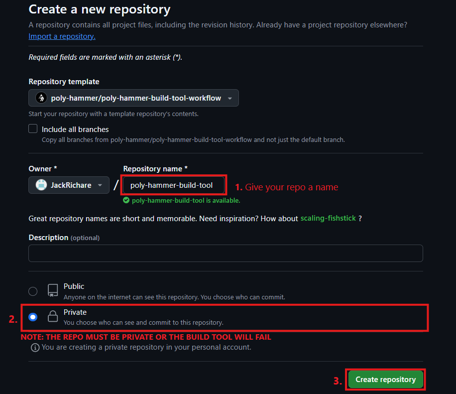 Create new repository